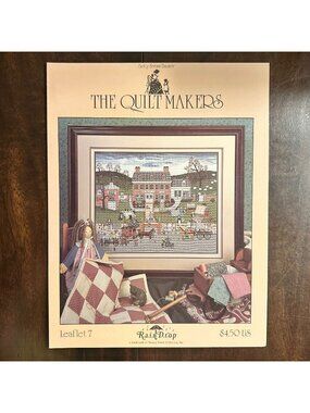 The Quilt Makers Cross-Stitch Pattern Booklet Betty Frass Danner RainDrop Leafle